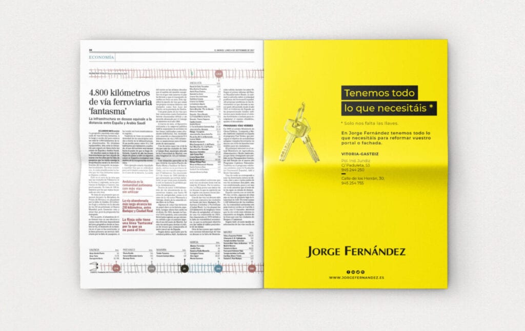 diseño y maquetación anuncio prensa vitoria la factoria grafica