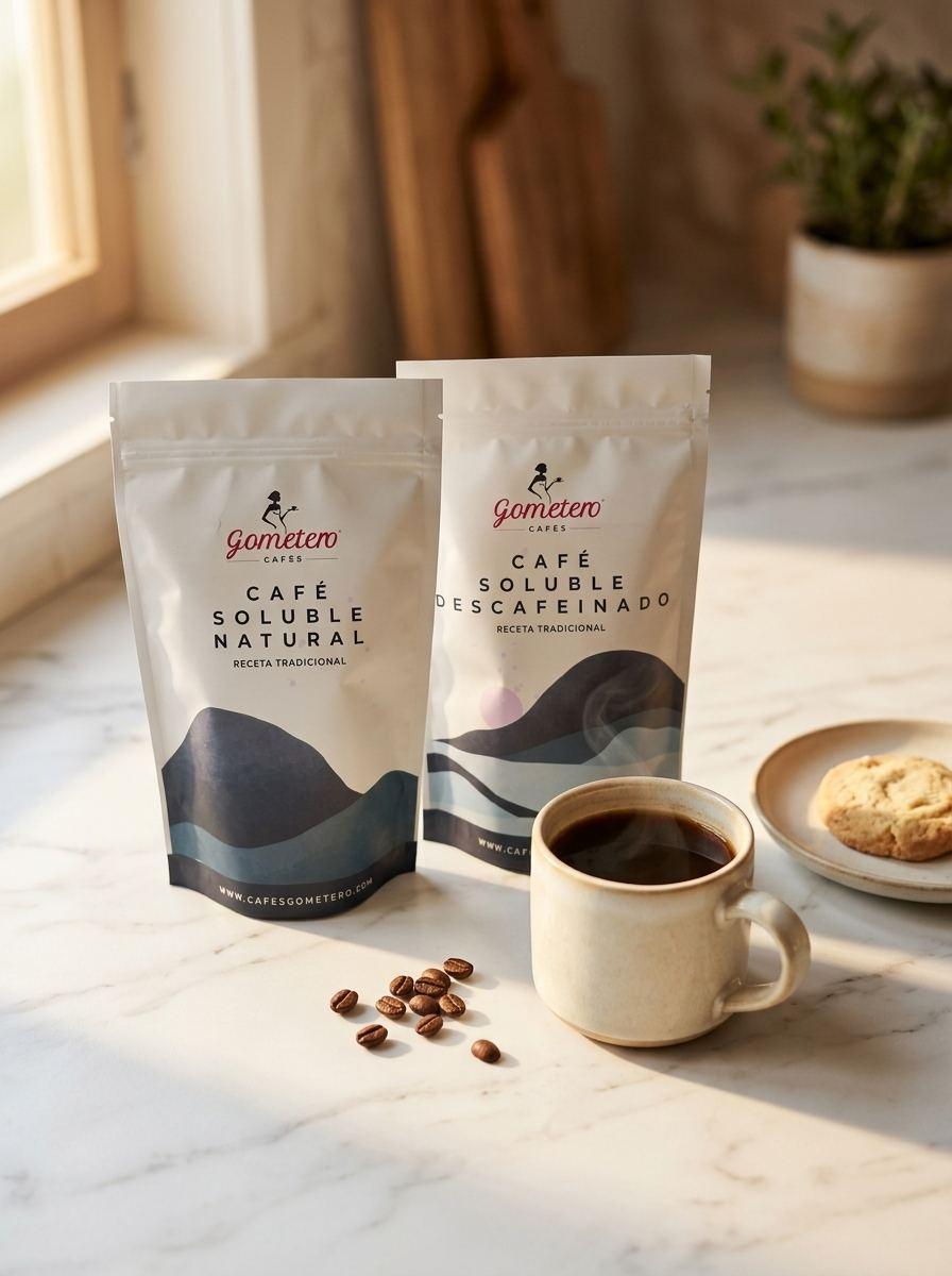 Diseño de packaging de café soluble, agencia de publicidad en Vitoria
